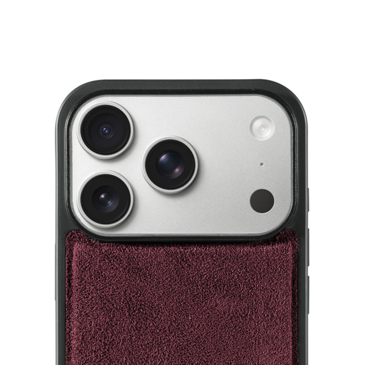 iPhone 17 Pro Max - Alcantara Back Cover - Wine Red