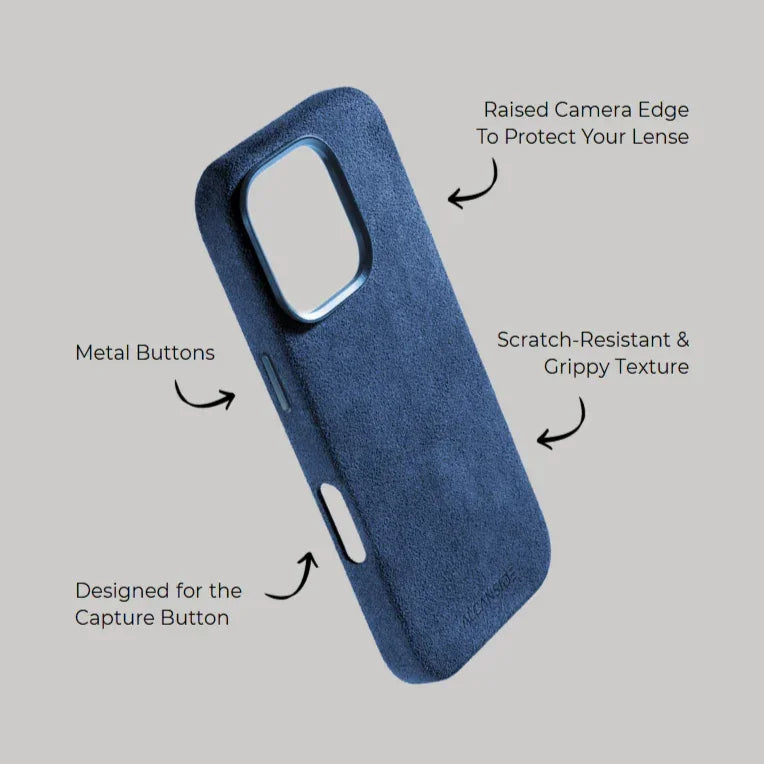 iPhone 16 Pro Max - Alcantara Case - Ocean blue