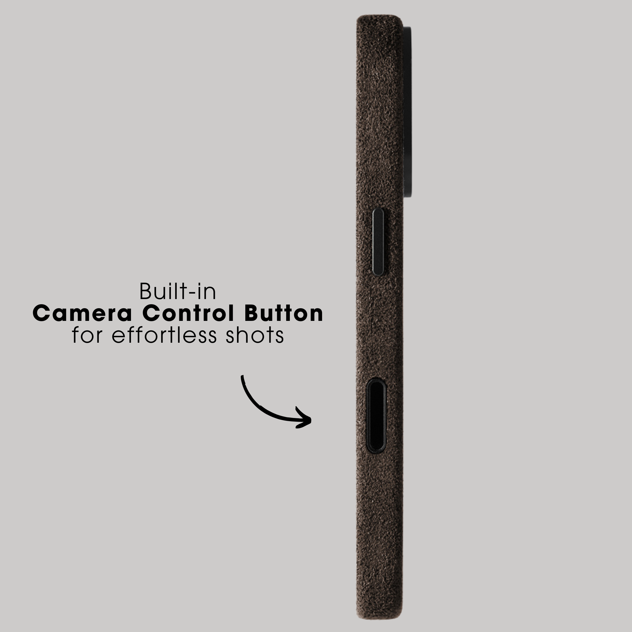 iPhone Alcantara Case - Chocolate Brown