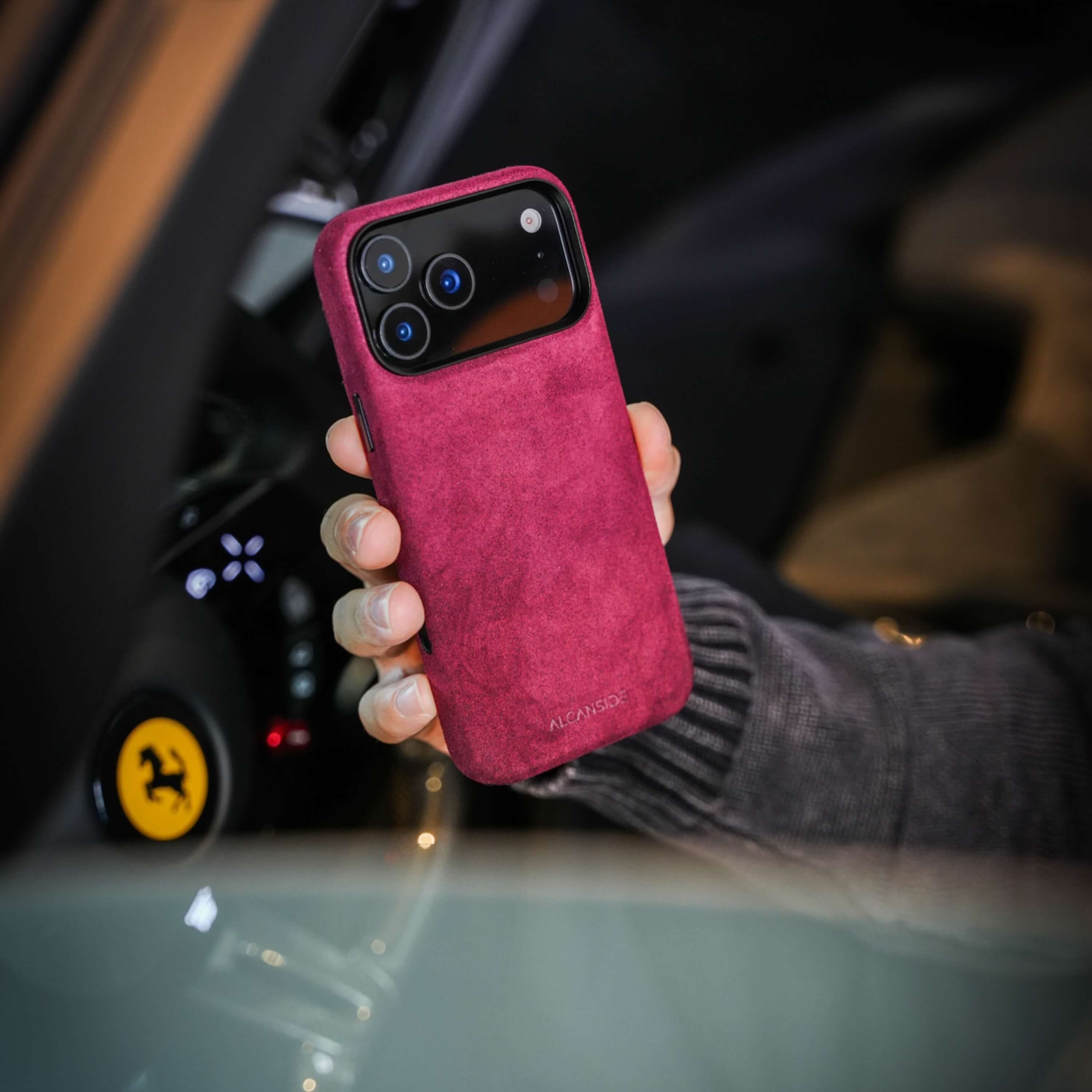 iPhone 17 Pro - Alcantara Case - Wine Red