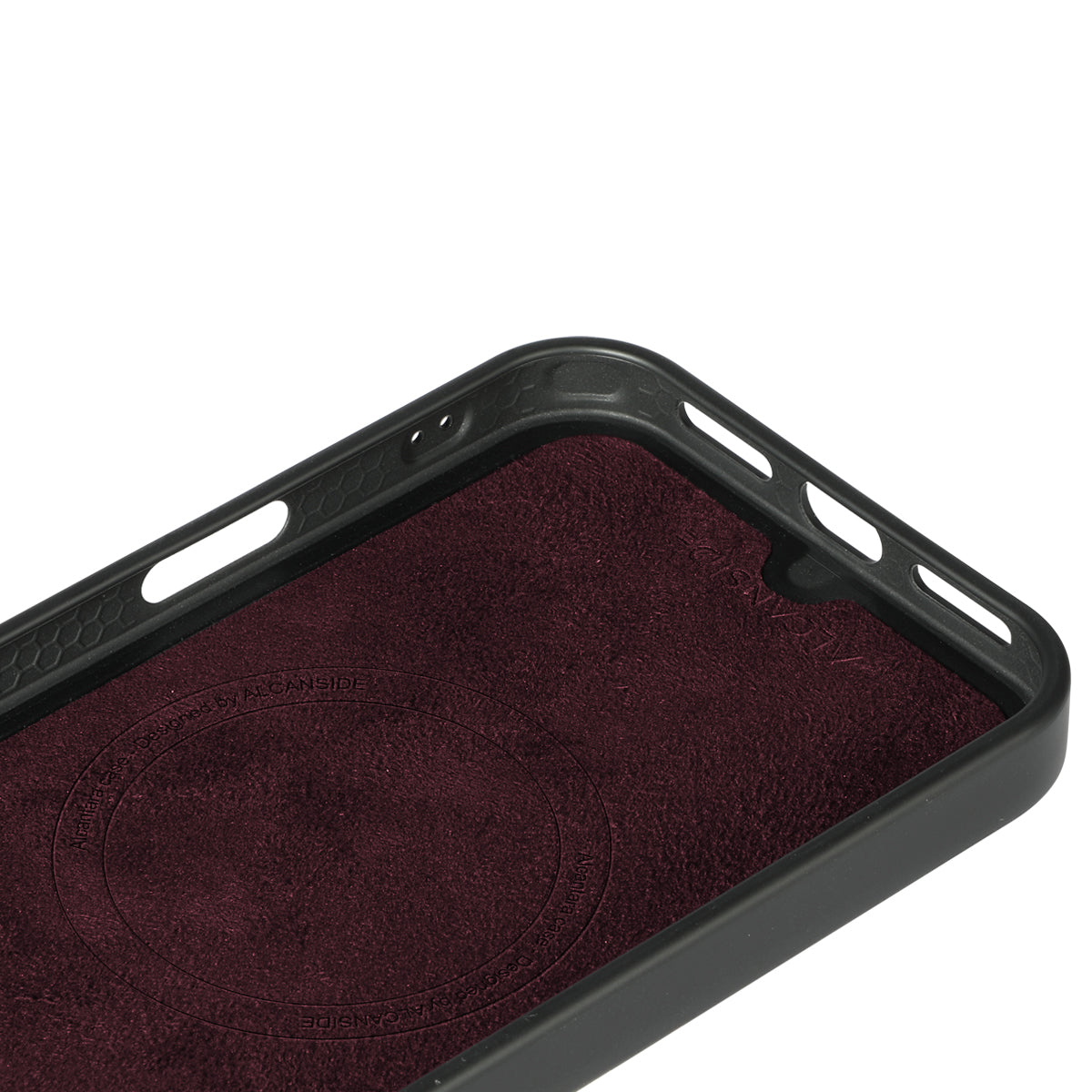 iPhone 17 Pro Max - Alcantara Back Cover - Wine Red
