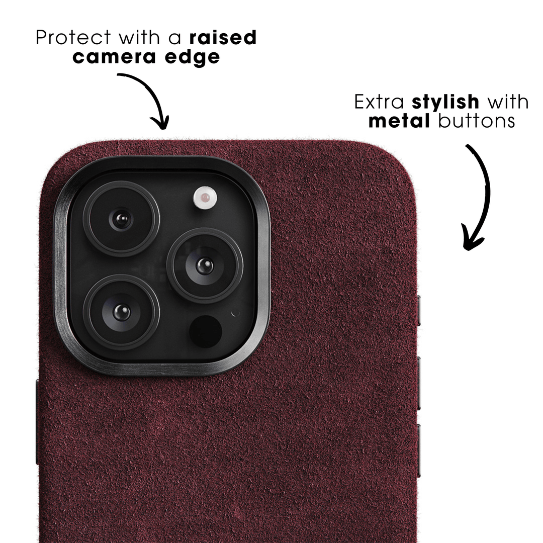 iPhone 16 Pro - Alcantara Hülle - Rot