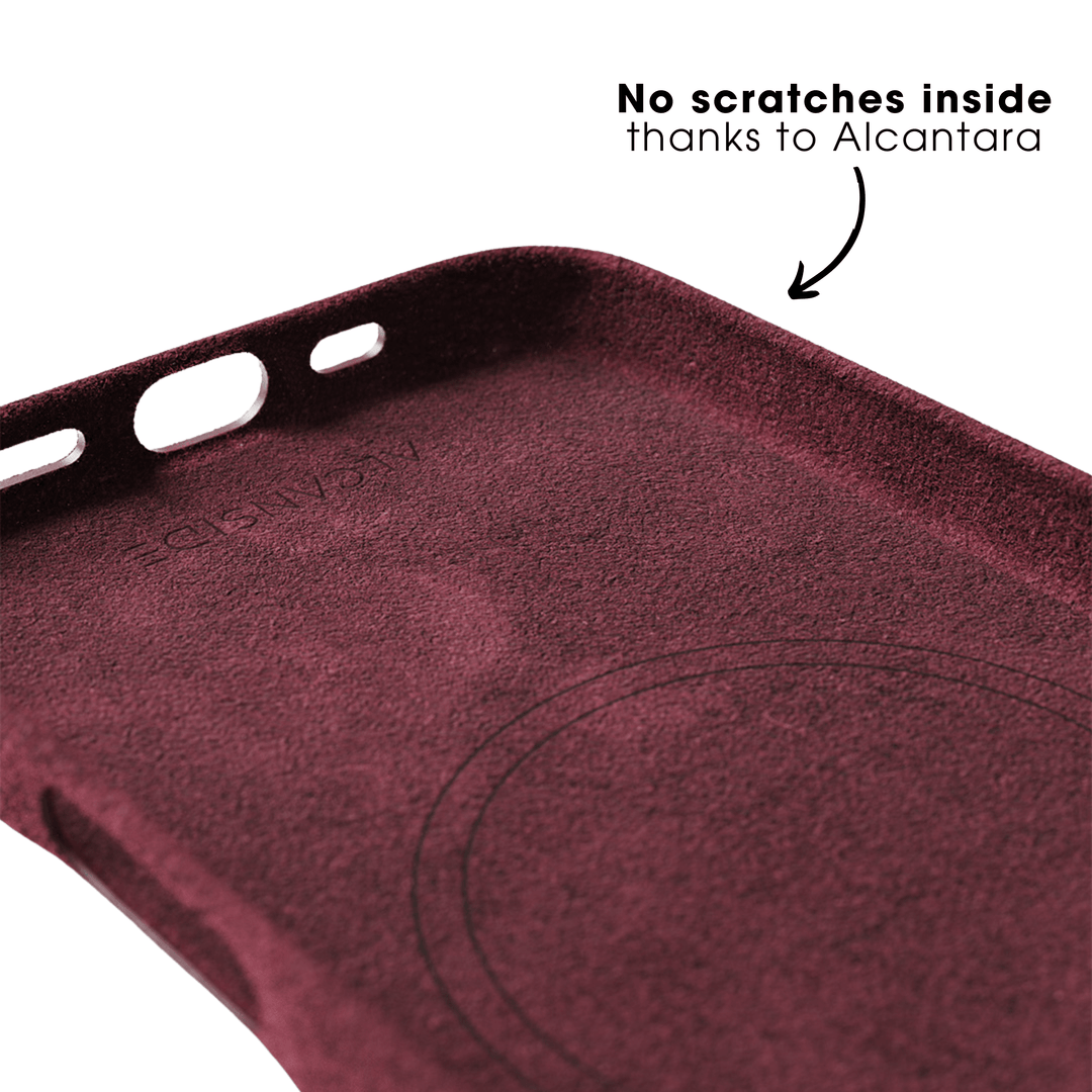 iPhone 16 Pro Max - Alcantara Hülle - Rot