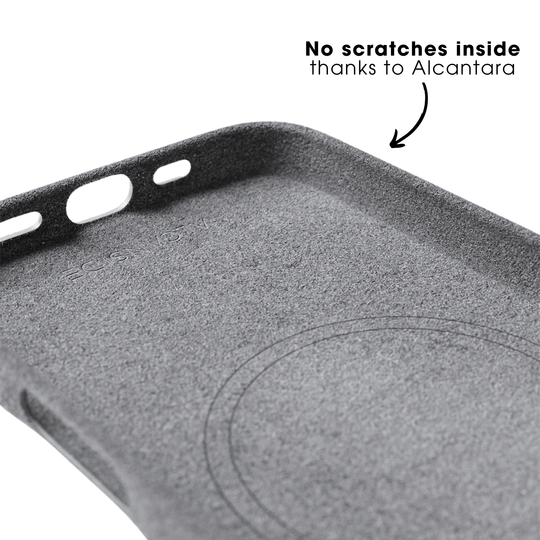 iPhone 16 Pro - Alcantara Hülle - Nardo-Grau