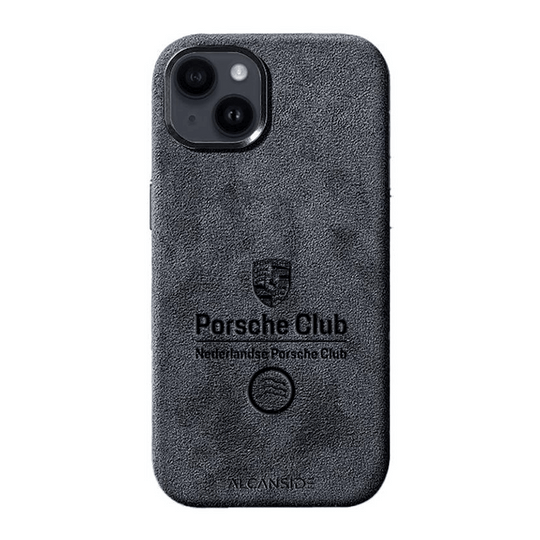 Niederländischer Porsche Club - iPhone 14 - Alcantara Case - Space Grey