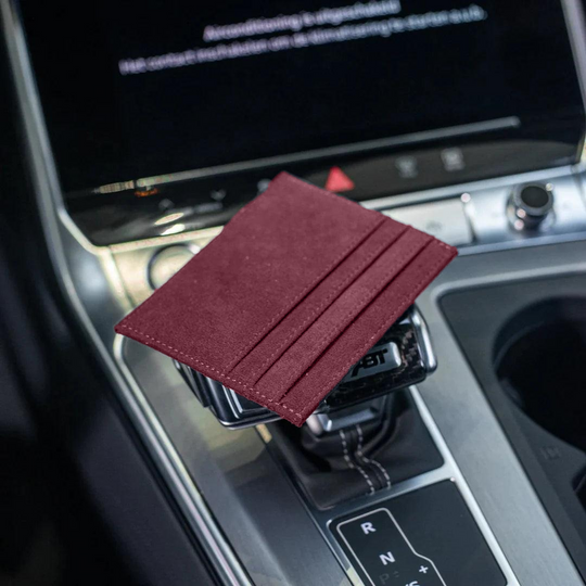 Alcantara Wallet - Wine Red