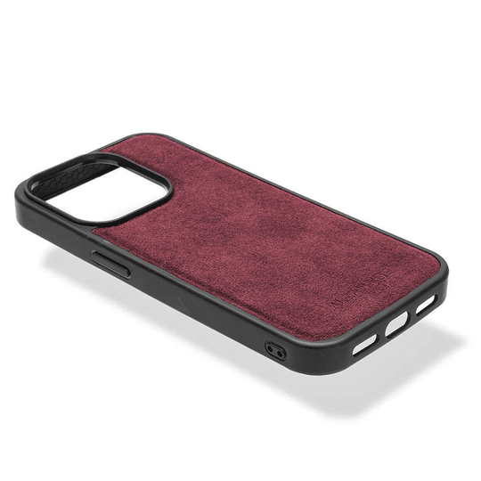 iPhone 15 Pro Max - Alcantara Case With MagSafe Magnet - Red