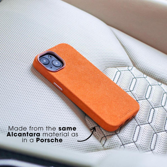 Limited Edition - iPhone 14 - Alcantara Case - Orange - Alcanside