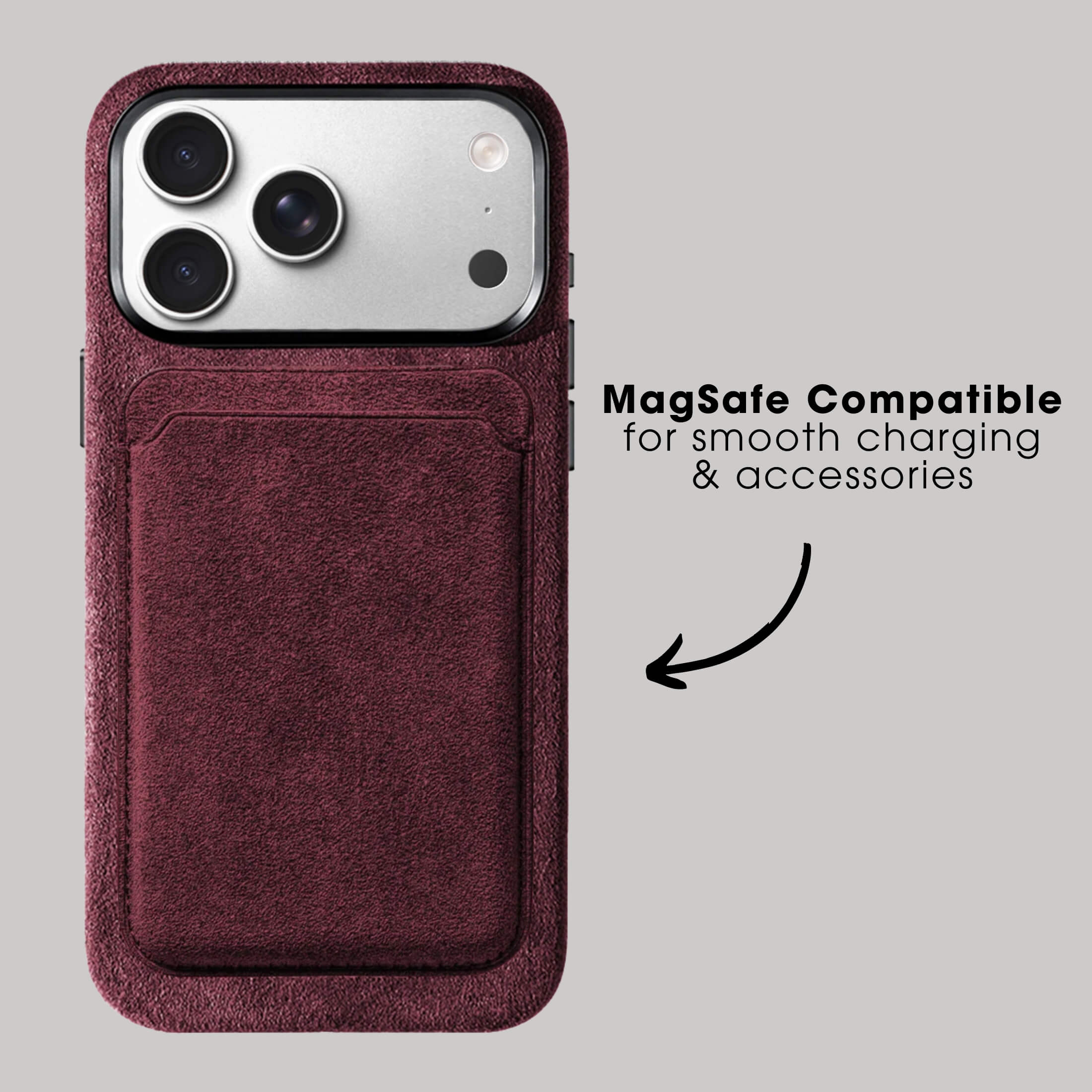 iPhone Alcantara Case - Wine Red